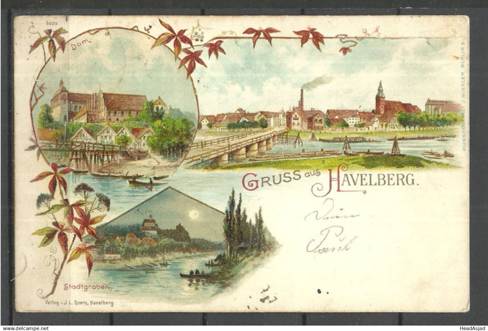 Germany Deutschland o 1899 Gruss aus HAVELBERG, used