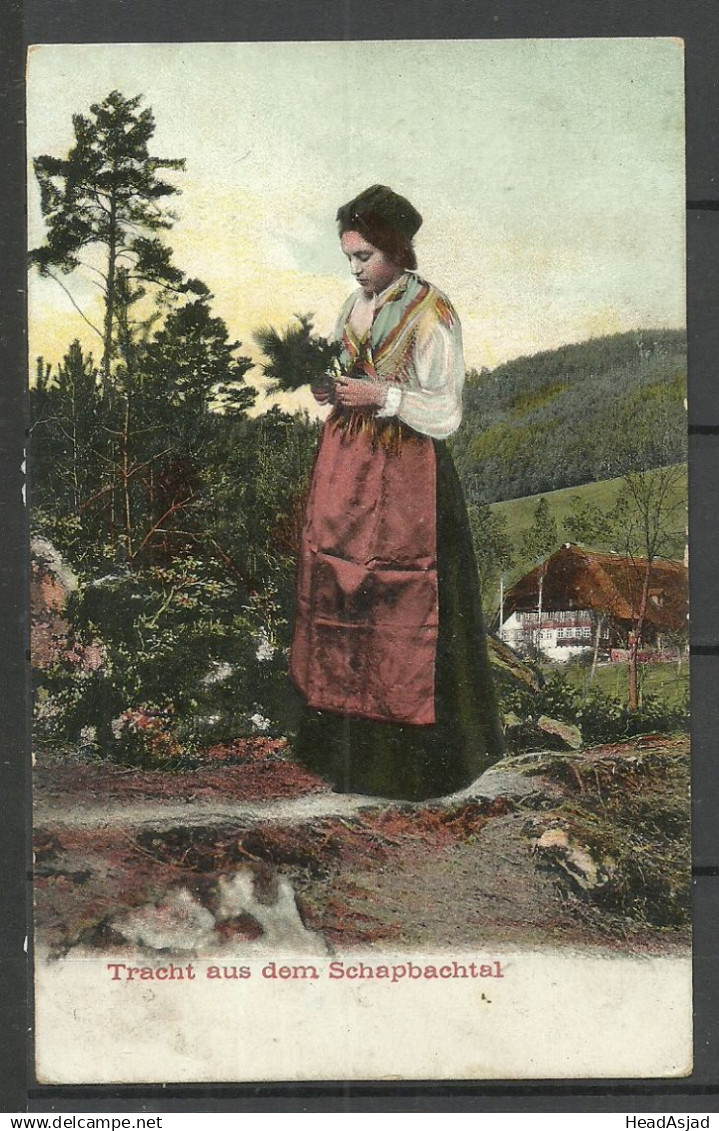 Germany Deutschland o 1907 in Achern Tracht aus dem Schapbachtal