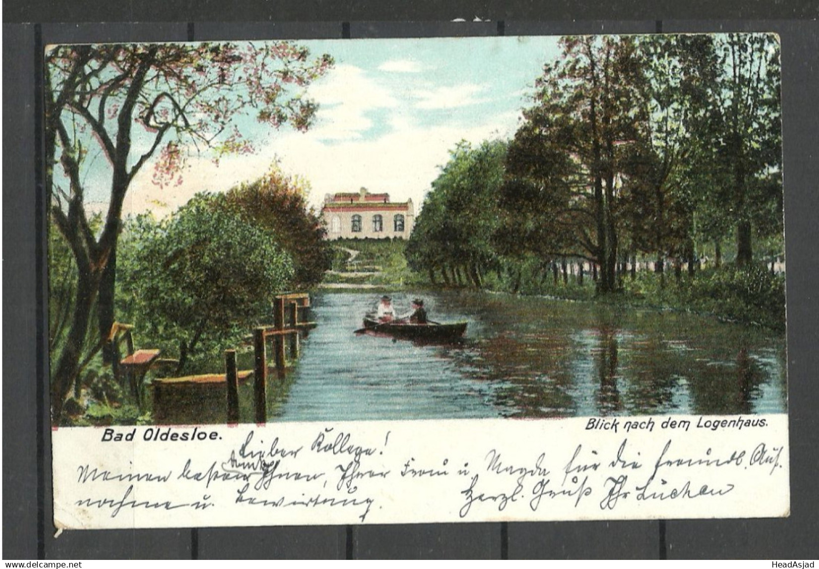 Germany Deutschland o 1909 BAD OLDESLOE Blick nach dem Logenhaus Verl. O. Zieher