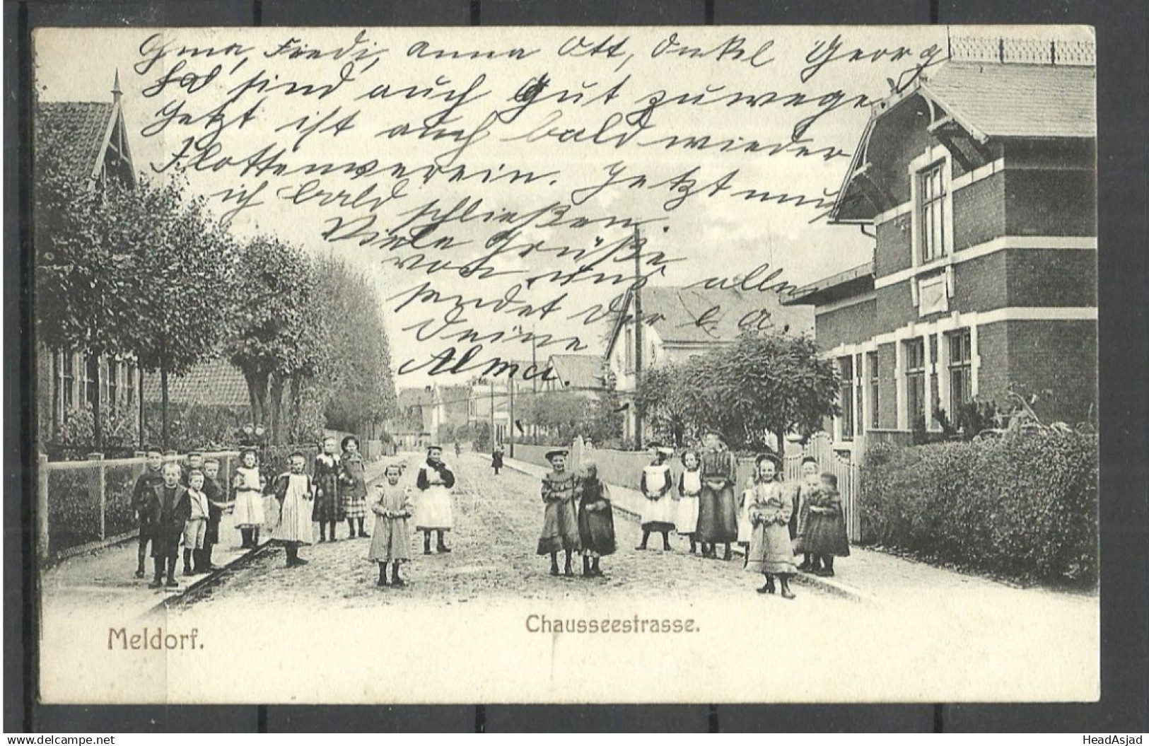 Germany Deutschland o 1909 Meldorf Chausseestrasse, used