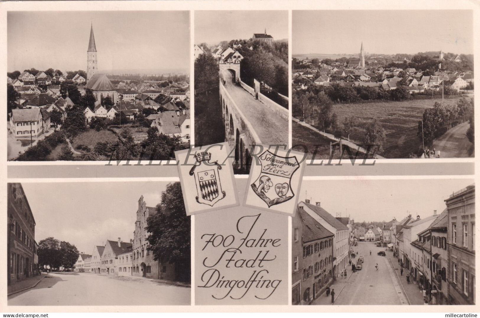 GERMANY - Dingolfing, 700 Jahre Stadt, Postkarte 1951