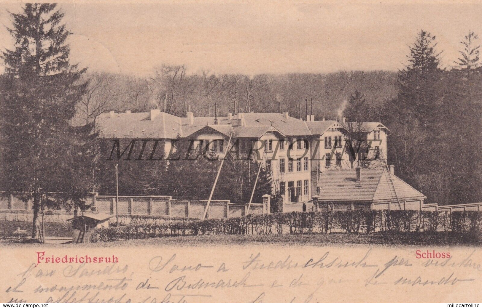 GERMANY - Friedrichsruh, Schloss, Postkarte 1902