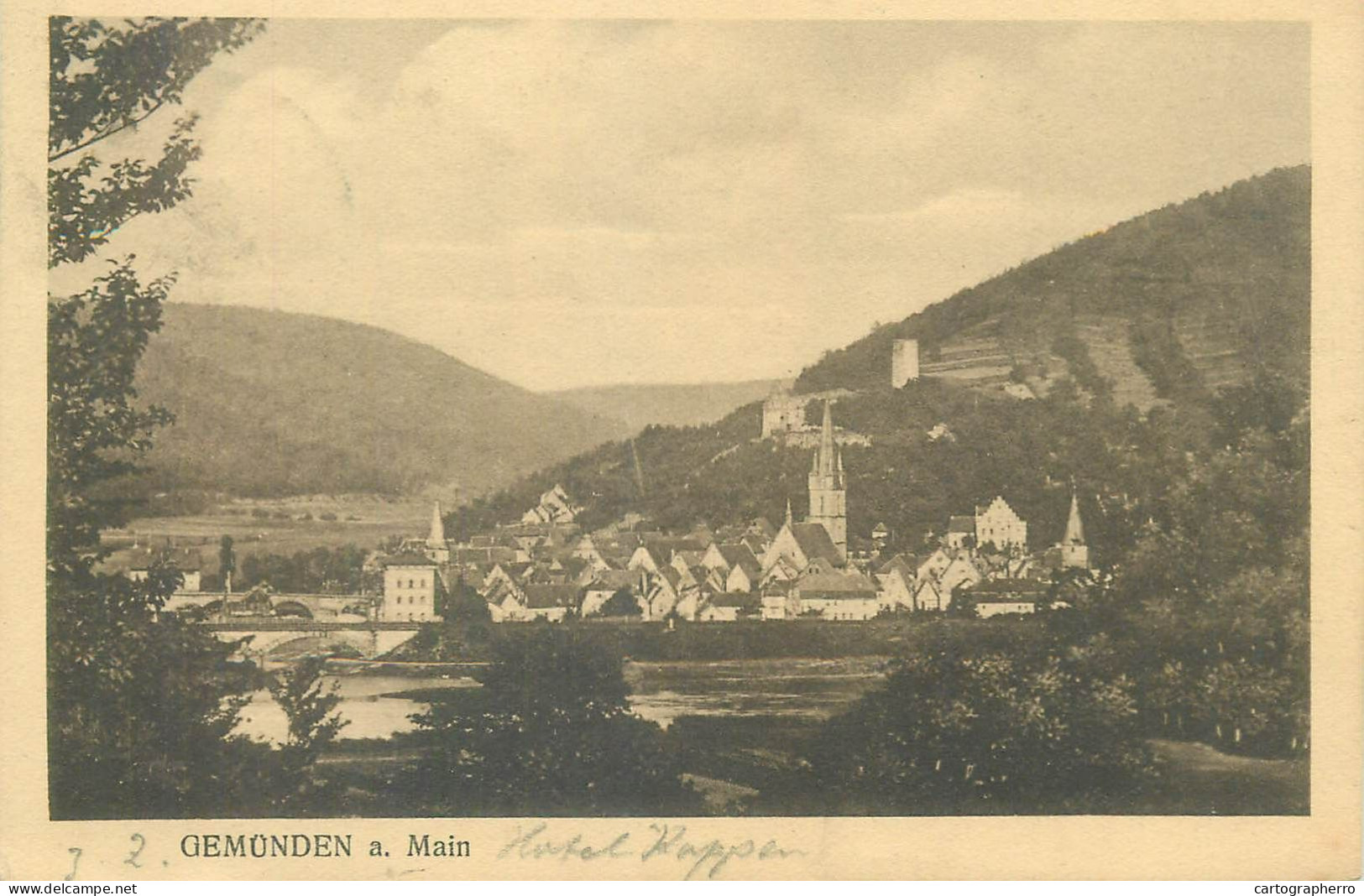 Germany Gemunden am Main panoramic view