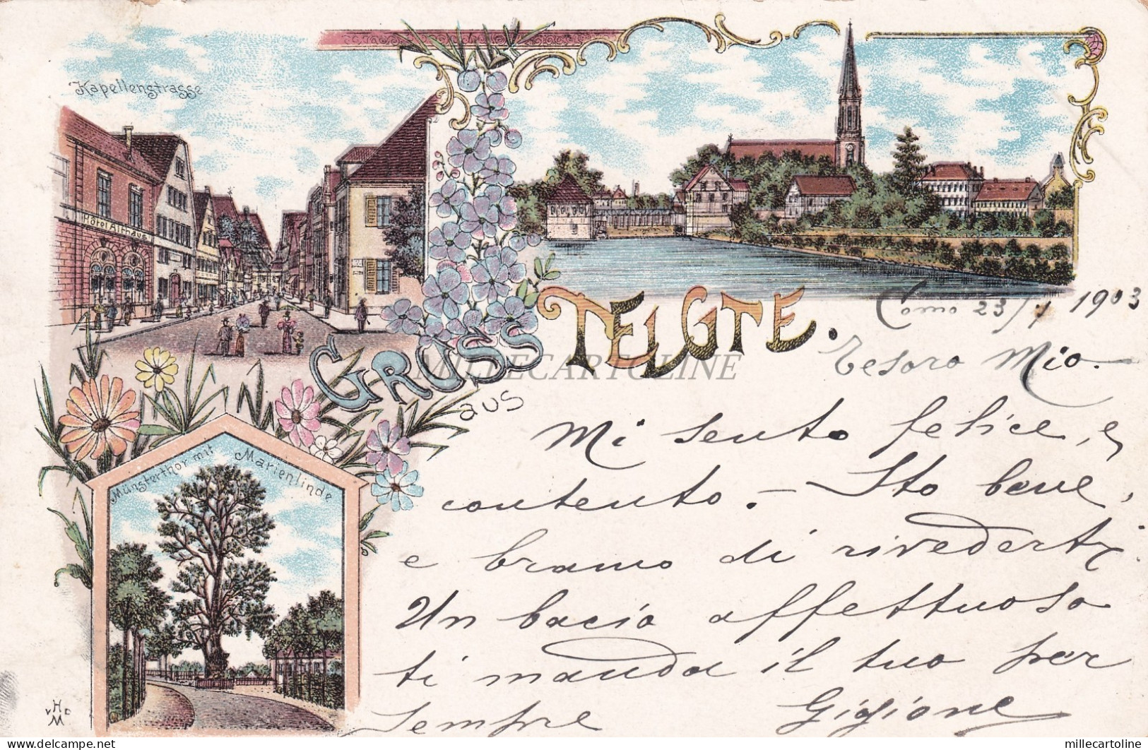 GERMANY - Gruss aus Telgte 1903 Postcard