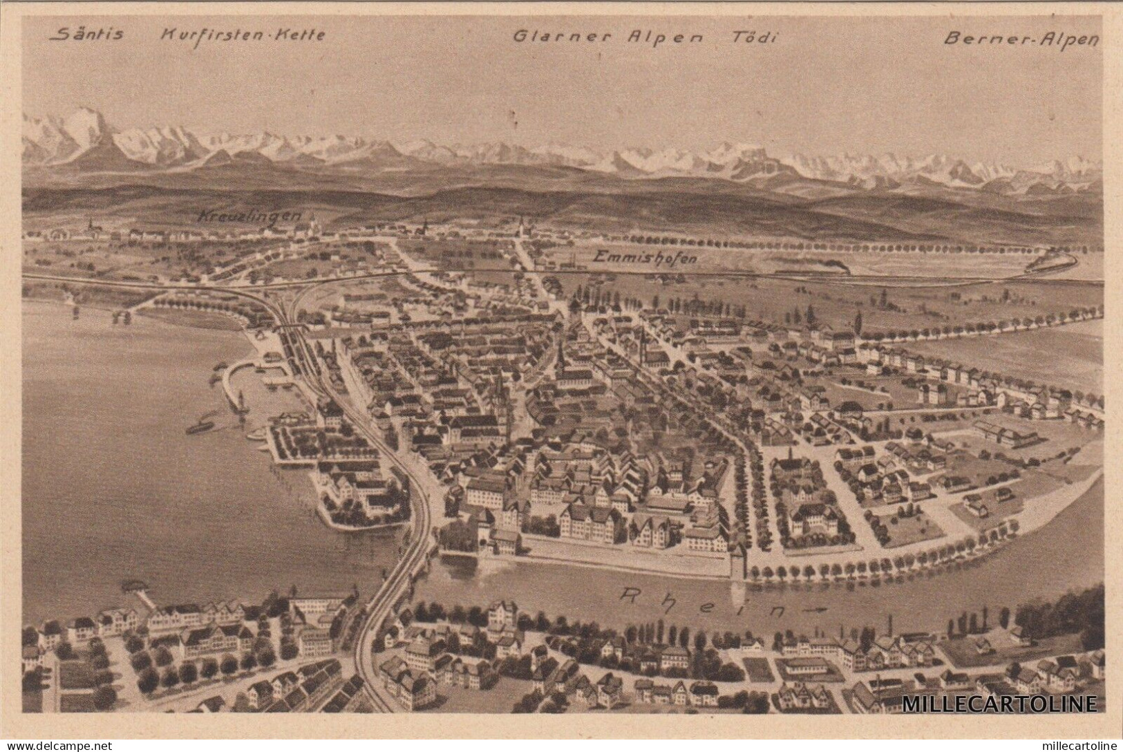 GERMANY - Konstanz - Konstanz mit Gebirge