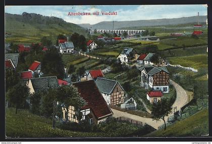 AK Altenbeken, Ortsansicht mit Viadukt