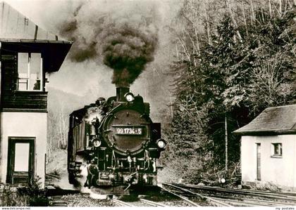 Kipsdorf Altenberg Schmalspurbahn am Bahnhof Kipsdorf
