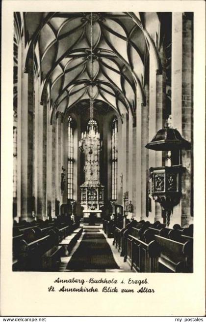 Annaberg-Buchholz Erzgebirge Annaberg-Buchholz St Annen Kirche Altar