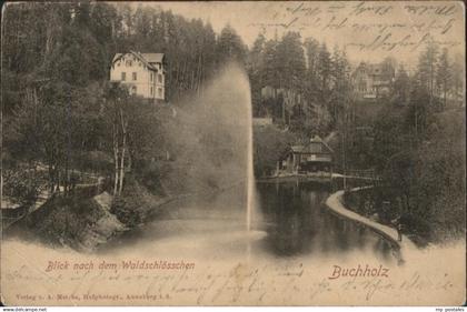 Annaberg-Buchholz Erzgebirge Annaberg-Buchholz Waldschloesschen Springbrunnen Te