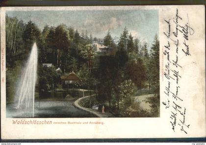 Annaberg-Buchholz Erzgebirge Annaberg-Buchholz Waldschloesschen Springbrunnen Te