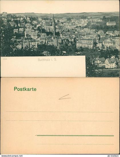 Ansichtskarte Annaberg-Buchholz Blick auf Buchholz 1909