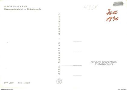 Aschersleben Sachsen-Anhalt Kosmonautenviertel Einkaufsquelle