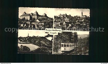 Augustusburg Schloss Augustusburg mit Bergbahn