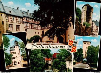 Babenhausen Dieburg Hessen Schlosshof Schloss Schlossturm Hasenburg Stadtmuehle