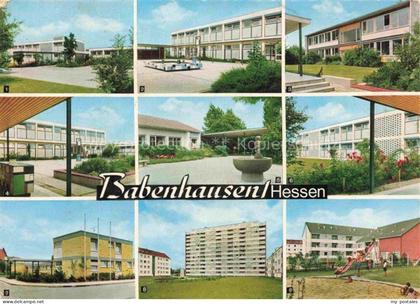 Babenhausen Dieburg Hessen Schulen Staedt Kindergarten Hochhaus Kinderspielplatz