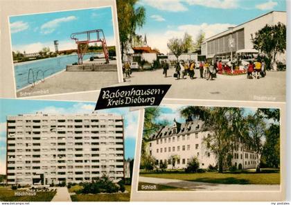 Babenhausen Dieburg Hessen Schwimmbad Stadthalle Hochhaus Schloss