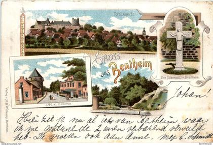 Gruss aus Bentheim - Litho