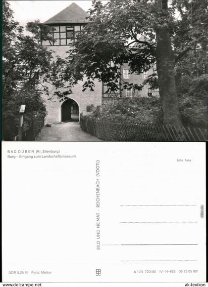 Ansichtskarte Bad Düben Landschaftsmuseum Burg Düben 1980