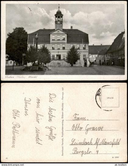 Ansichtskarte Bad Düben Marktplatz Markt Partie 1930