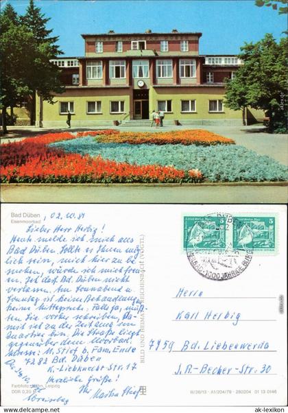 Bad Düben Eisenmoorbad Ansichtskarte  1979
