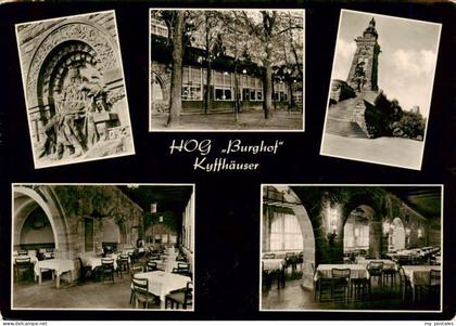 Kyffhaeuser HOG-Burghof Kyffhaeuser-Denkmal Relief Restaurant Gaststaette Innenr