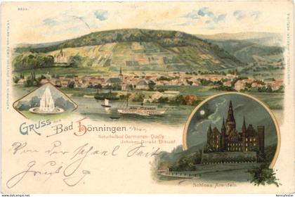 Grusss aus Bad Hönningen Rhein - Litho