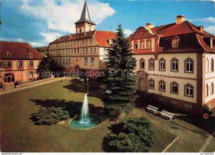 Koenig Bad Schloss-Bad-Koenig Brunnen Schlossgarten Kirche Rathaus Odenwald Spri