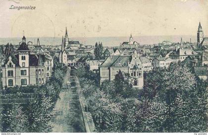 Langensalza Bad Stadtpanorama Kuenstlerkarte