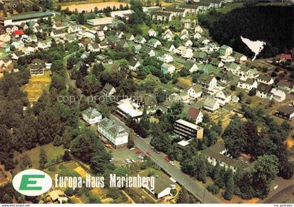 Bad Marienberg Fliegeraufnahme mit Europa Haus Marienberg