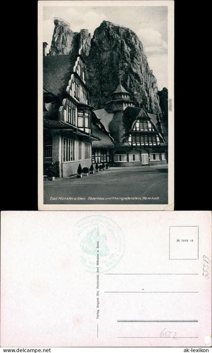 Bad Münster am Stein-Ebernburg Bäderhaus und Rheingrafenstein 1932