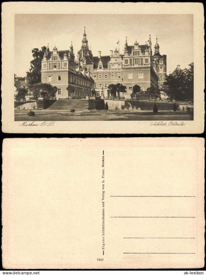Ansichtskarte Bad Muskau Schloss, Ostseite (Castle Building) 1943