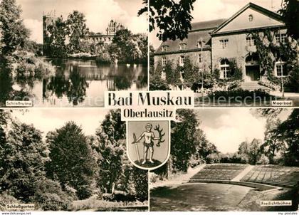 Bad Muskau Oberlausitz Schlossruine Moorbad Freilichtbuehne Schlossgarten