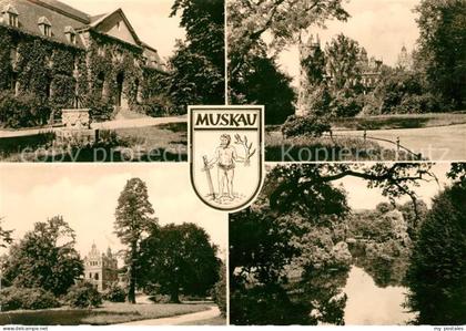 Muskau Oberlausitz Bad Moorbad Schloss Park Eichsee Wappen