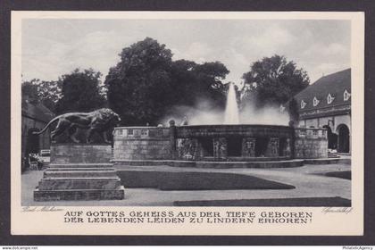 Vintage postcard Bad Nauheim Loewenbrunnen fountain spa town Hesse Germany
