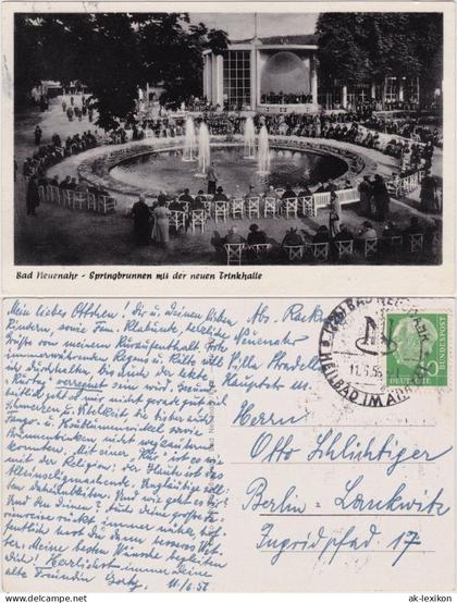 Bad Neuenahr-Bad Neuenahr-Ahrweiler Springbrunnen mit Trinkhalle 1955