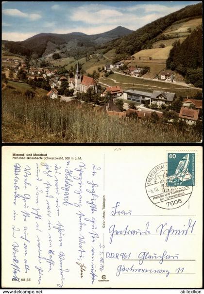 Ansichtskarte Bad Peterstal-Griesbach Stadtpartie 1967