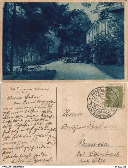 Freiersbach (Freyersbach)-Bad Peterstal-Griesbach Lehrerheim 1932