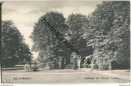Bad Pyrmont - Denkmal der Königin Louise - Verlag Georg Brand Bad Pyrmont