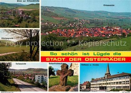 Luedge Kilianskirche Koenigsgrund Teilansicht Panorama Scharfrichterkreuz Rathau