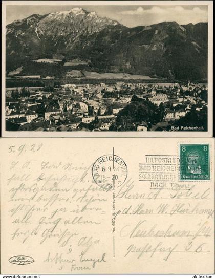 Bad Reichenhall Bad Reichenhall, Totalansicht mit Alpen Berge 1928