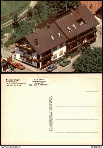 Bad Rippoldsau-Schapbach Pension Gragert Dorfstraße Luftaufnahme Luftbild 1970