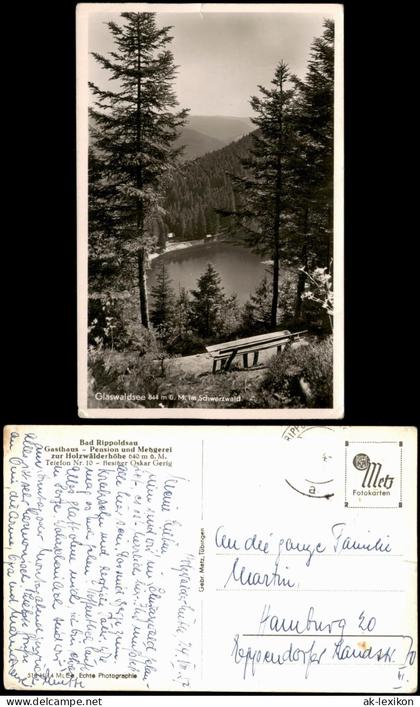 Bad Rippoldsau Schapbach Umland-Ansicht Blick auf Glaswaldsee Schwarzwald 1957