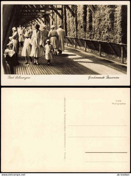 Ansichtskarte Bad Salzungen Gradierende Personen Gradierwerk 1932