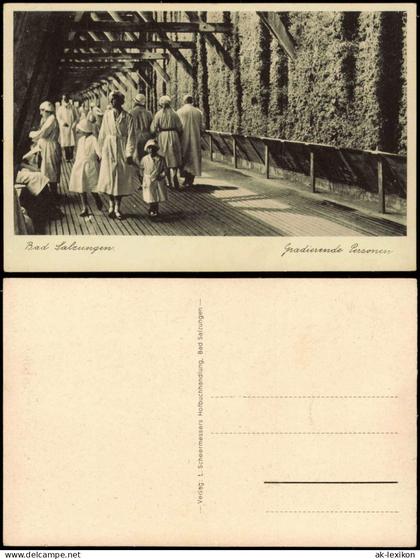 Ansichtskarte Bad Salzungen Gradierwerk Gradierende Personen 1930