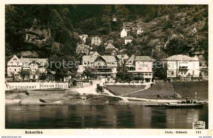 Foto Seidel M. Schmilka Nr. 131 Schmilka Restaurant-Pension Pruefer Cafe Richter