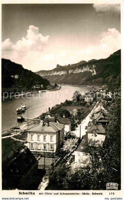 Foto Seidel M. Schmilka Nr. 170 Schmilka Elbtal Schrammsteine