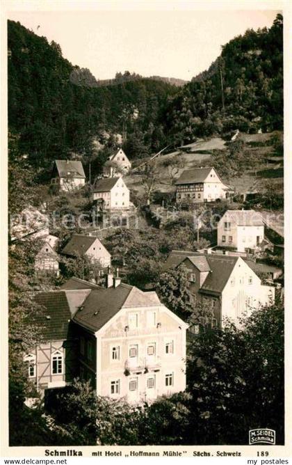Foto Seidel M. Schmilka Nr. 189 Schmilka Hotel Hoffmann Muehle
