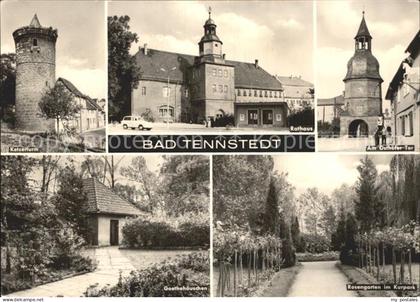 Bad Tennstedt Am Osthoefer Tor Ketzerturm Goethehaeuschen Rosengarten im Kurpark