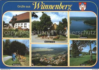 Wuennenberg Bad Aatalsperre Anlegen Brunnen Kurhaus Wildgehege