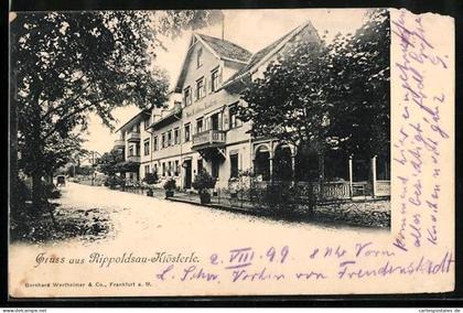 AK Rippoldsau-Klösterle, Strassenpartie mit Hotel zum Klösterle